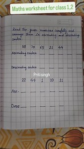 4.6K views · 282 reactions | Math worksheet for class first second##trendingreels #viral #instalike #trending #forkids | Priti Singh | Facebook