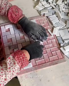 Watch this guy design his unique natural stone tiles!  | Salama Tv | Facebook