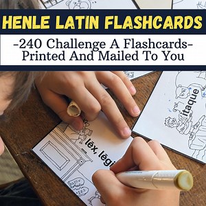 PRINTED Henle Latin Vocabulary Flashcards With Pictures in Large Size for Classical Homeschool Challenge A Help Shipped and Colorable - Etsy