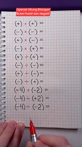 11K views · 78 reactions | Operasi hitung bilangan bulat positif dan negatif #matematika #bilanganbulat #matematikamudah #matematikadasar #belajarmatematika | Candra Sihotang | Facebook