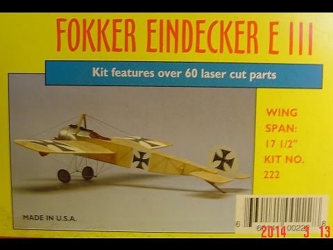 Dumas Fokker Eindecker E.111 Build Progress 1