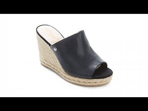 Sam Edelman "Bonnie" Leather and Jute Wedge