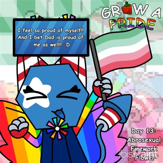 Grow a Pride 13: Florence the Abrosexual Firework Flower | #speedpaint