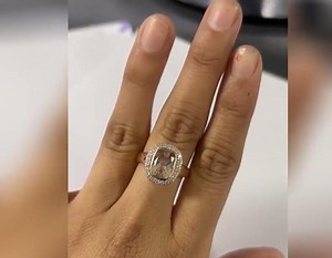 Champagne Quartz Elongated Cushion Cut 925 Sterling Silver Ring - Etsy Australia