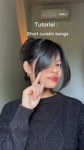 1.5M views · 29K reactions | Style long curtain bangs vc short curtain bangs✨✅ #hairstyles | Natalia Lay | Facebook