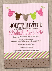Unique Baby Shower Ideas | Baby Shower Ideas for Boys and Girls: Printable Baby Shower Invitations Girl Baby by InkObsessionDesigns