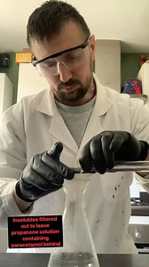 The extraction and purification of paracetamol. • Paracetamol, also known as acetaminophen or para-hydroxyacetanilide, is a non-opioid, antipyrectic agent used to treat fever and pain. Although the box or data sheet included will give the specific amount of paracetamol you are ingesting, the extra weight is binding agents and fillers, depending on the type of medicine. • We can separate the paracetamol compound from the filler material by placing a tablet into a test tube of propanone. Paracetam