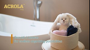 4-Pack 100% Cotton Rope Woven Decorative Storage Baskets (Green) ST04002