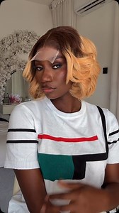 This blonde curly wig with dark rook is gorgeous 🥰🥰 Imagine rocking this this unit 🤶 🥰 Gifted virgin affordable collection 12 inches 4 by 4 closure bouncy price: 267,000 Wholesale is 247,000 from 3 pieces and above, styles can be mixed Wholesale is also available - chat with customer care 07085762822, 08161160094 | Giftedclothinz