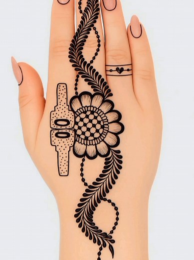 فكرة جديدة لنقش حناء على يد #henna #hindi #artist #hindisong