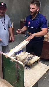 474K views · 6.3K reactions | Proudly Australian (and Aaron Finch ) Made  We capped off a big week at GN HQ with the man himself Aaron Finch dropping in, with our legendary bat maker Stu running Finchy through how we create out #australianmade bats  | Gray-Nicolls AUS/NZ | Facebook