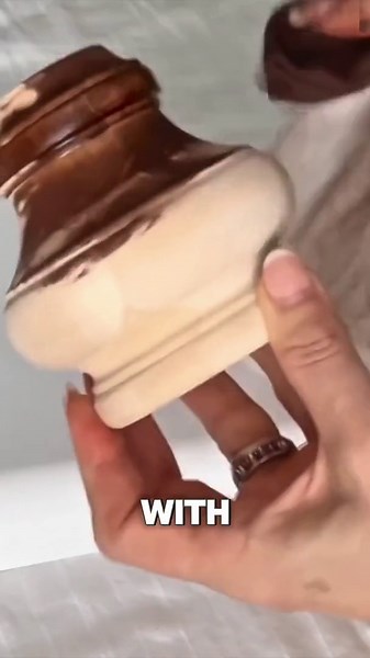 She turns a Home Depot table leg into designer decor!