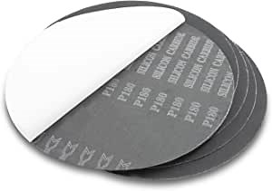 Red Label Abrasives 9 Inch 60 Grit Adhesive Back Silicon Carbide Sanding Discs, 5 Pack
