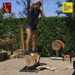 3K views · 3 comments | Women are taking on the male-dominated sport of competitive lumberjacking, and 34-year-old lumberjill Erin Lavoie, a veteran of the Lumberjack World Championships, leads the pack. Taking care not to miss while wood chopping -- and risk hacking off a toe -- takes not just bravery but also finesse, and Iron Jill World Champion Lavoie has both. | WIGS | Facebook