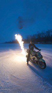 Ice ice baby 😎🤙❄️🩵 #pala55 #bikersdeo #iceriding #gsxr1000 #fire #start | Palatinus Attila StuntRider