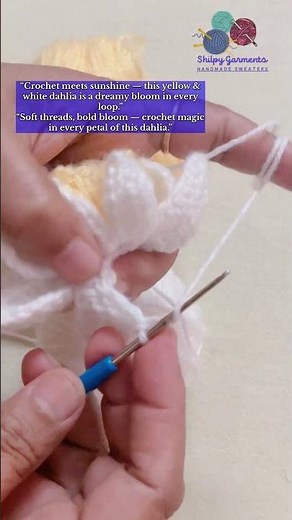 FREE PATTERN: Crochet Dahlia Flower Pattern #dahliacrochetflower #shorts @ShilpyGarments