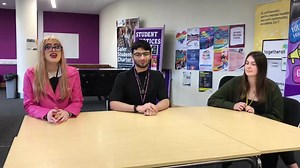 Here are key members of our Sutton Coldfield College Student Council - Freya, Lauren & Mike, discussing the importance of voting in a chat in their student common room! 😊 #LoveOurColleges #CollegesWeek #VotingRights | BMet