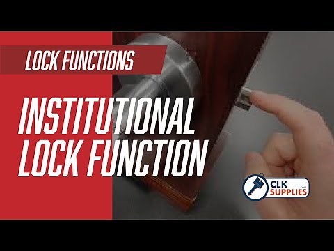 Institutional Lock Function on Grade 1 and Grade 2 Knobs and Levers