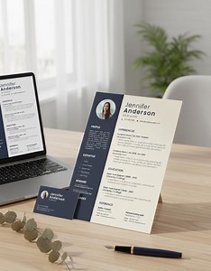 Modèle de CV moderne | CV Canva modifiable avec lettre de motivation (téléchargement instantané) - Etsy France