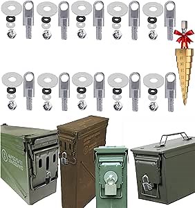Ammo can Lock kit Metal Ammo Box Locking Hardware case Lock for 50 Cal, Fat 50, 30 Cal, 20 mm, 40 mm
