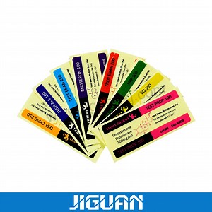 [Hot Item] Custom Glass Bottle Stickers Labels Supplier Medicine 10ml Transparent Vial Labels for Steroid