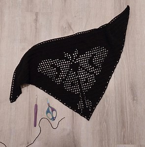 Luna Moth Crochet Shawlette Pattern PDF - Lace Shawl Design - Etsy