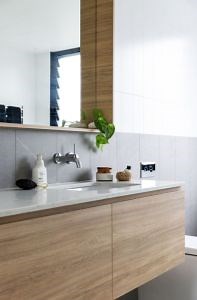 [Hot Item] Home Furniture Melamine Fiber Chipboard Wall Mount Modern Wash Basin Cabinet Set Bathroom Vanity