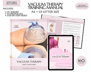 Vacuum Therapy Training Manual, Colombian BBL, Breast Lift, Lymphatic Drainage Guide, Body Contouring Course, Step by Step, Edit in Canva - Etsy