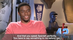 Chadwick Boseman Talks About Playing Baseball Legend Jackie Robinson in '42'