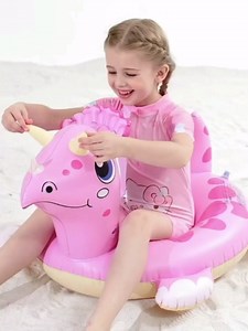 KATAKA Pool Floats for Kids, Inflatable Dinosaur Pool Float Tube Swimming Pool Rings Summer Beach Floaty Party Toys Lounge Raft for Kids