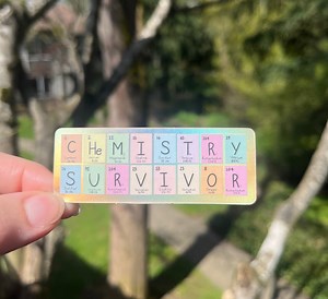 Vinyl Holographic Periodic Table, Chemistry Pun Sticker, Custom STEM Decal, Cute Science Art, Fun Nerdy Illustration, Pink and Pastel Decal - Etsy