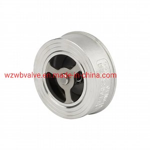 [Hot Item] H71W-16p SS304 Stainless Steel Spring Loaded Wafer Type Lift Check Valve