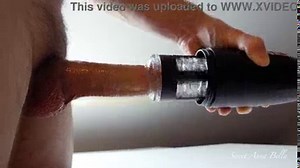 My husband and his big dick are trying Sohimi automatic male masturbator ! Nice cumshot :) SOHIMI !!