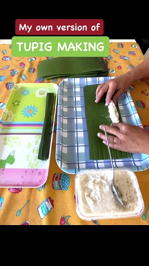 2.5K views · 76 reactions | Tupig, also known as intemtem or kangkanen, is a Filipino rice cake originating from northwestern Luzon, particularly the regions of Pangasinan, Tarlac, and Ilocos. It is made from ground slightly-fermented soaked glutinous rice (galapong) mixed with coconut milk, muscovado sugar, and young coconut (buko) strips. #tupig #merienda #ilovefilipinofood #ricefoodrecipe | Beatriz van Winden-Guzman | Facebook