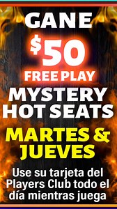 Your seat might be steaming because the Hot Seats are calling❗️Be one of the lucky winners to receive 💲50 FREE PLAY for using your Players Club card. Don’t miss this opportunity to receive FREE PLAY‼️ • • • • • • • #Magic #City #Casino #miami #florida #play #winner #50 #winners #freeplay #club #members #account #players #cards #points #hot #seat #sillas #calientes #promo #promotion #tuesday #thursday #jueves #martes | Magic City Casino