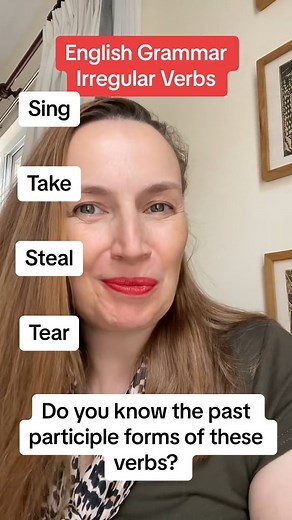 Practise your English language grammar with me. Take this quiz to find out how many past participles you know. All of the verbs are irregular. Do you know the past participle forms of these verbs? Follow me for regular English language grammar practice. #learnenglishwithlouise #englishgrammar #pastparticiples #irregularverbs | Learn English with Louise