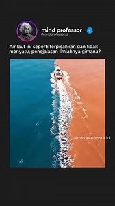 Fenomena dua laut yang tampak terpisah dengan warna yang berbeda secara umum mungkin disebabkan oleh perbedaan salinitas (kadar garam), suhu, dan densitas (massa jenis) antara kedua badan air. Perbedaan ini menciptakan lapisan pemisah alami yang disebut halocline atau pycnocline, yang mencegah kedua jenis air tersebut bercampur secara langsung. Selain itu, faktor seperti arus laut, tegangan permukaan, dan komposisi mineral juga berkontribusi pada terbentuknya batas yang jelas di antara kedua lau