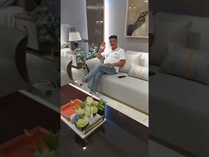 Luxury Living room sets for sale Italy style Ebony wood structure Leather Sofa set Villa Furniture