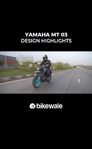 The Yamaha MT-03 is the only twin–cylinder naked motorcycle in the 300-400cc class. It offers impeccable build quality, performance, and handling. Watch this video to know what Pratik has to say about its design highlights. To watch the full video: https://bit.ly/4cbTkaa To know more download the BikeWale App now: bit.ly/3Uonv5P #yamaha #mt03 #yamahamt03 #bwreels #bikes #motorcycles #bikeupdates #motorcycleupdates #yamahaindia | BikeWale | Facebook