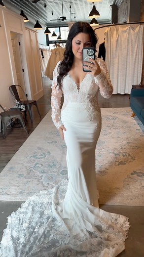 Meet 🌿 Carrie 🌿 our newest arrival from@Essense of Australia #wildrosebridal #fyp #weddinginspo #weddingdressinspo #engaged #midsizebride | Wild Rose Bridal Mount Carmel