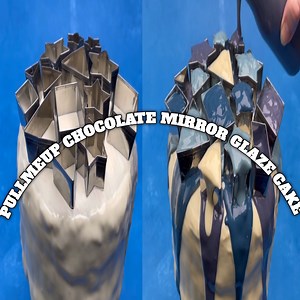 17K views · 42 reactions | Pull Me Up Chocolate Mirror Galaxy Glaze Cake | Cake mixer | Cake Mixer | Facebook