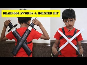 How to make Deadpool Swords with Newspapers | Easy Deadpool Katana and Holster DIY | Paper Swords