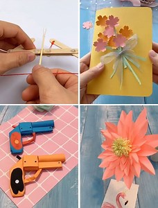 Easy and Simple Paper Craft Ideas For Kids #PaperCraft #CraftIdeas #KidsCrafts 🧻🔫 | Simple Drawings
