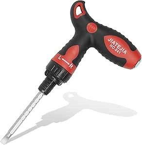 Ratcheting Screwdriver Set With Double End Bits, Cushion Grip Handle, Muti-purpose Tool With #2 Phillips, 6mm Slotted Head Bits