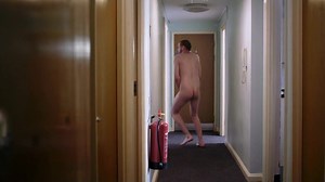 Guy in the shower forgot the towel