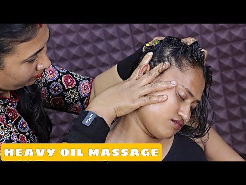Barber Girl Pakhi Received Heavy Oil Head Massage | Hair Scratching | Ear Massage | ASMR