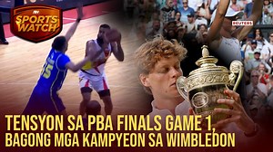 14K views · 54 reactions | Naging kontrobersyal ang Game 1 sa best-of-seven title series ng PBA finals matapos manalo ang TNT Tropang 5G kontra San Miguel Beermen, 99-96. Samantala, itinanghal na ang mga bagong kampyeon ng Wimbledon na sina Iga Swiatek at Jannik Sinner. Ang detalye sa Sports Watch kasama si Christine Jacob-Sandejas. | NewsWatch Plus Philippines | Facebook