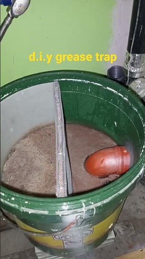 diy grease trap from empty fill of pain container #diy #bestideas #greasetrap