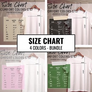 Comfort Colors 1717 Size Chart Mockup CC1717 Sizechart Unisex Tshirt Simple Aesthetic Size Chart Garment Dyed Tee Flat Lay CC 1717 Shirt - Etsy Canada