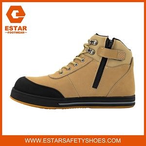 [Hot Item] Zip Sided Work Safety Shoes Wide Fitting Last Sneakers with Steel Toe